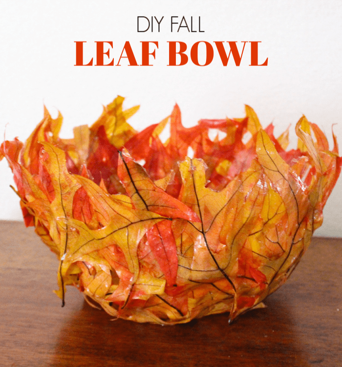 Leaf Bowl DIY. Fall crafts for the kids. Crafting with Fall Leaves. Autumn crafts for kids with leaves.