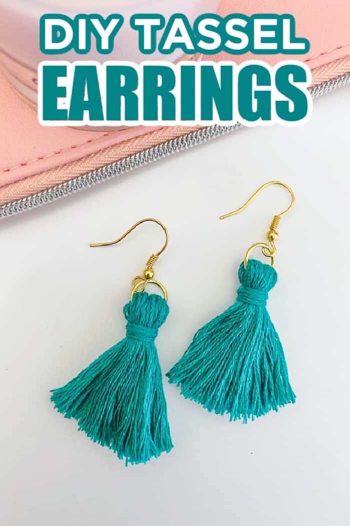 DIY Tassel Earrings - Blue Tassel Earrings - Made with HAPPY