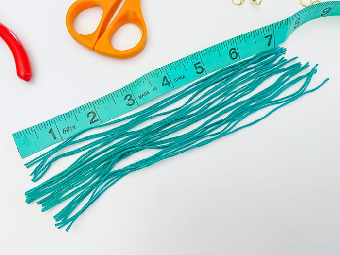Cut pieces of embroidery floss
