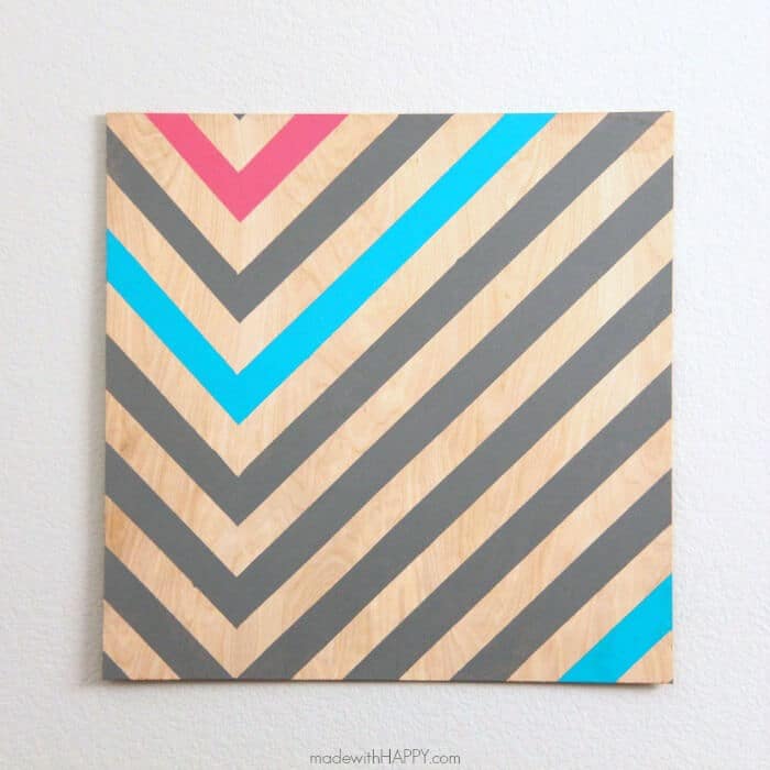 DIY Wall Art | Create your own large art piece for less than $20 | Large Art Pieces for Cheap | www.madewithHAPPY.com