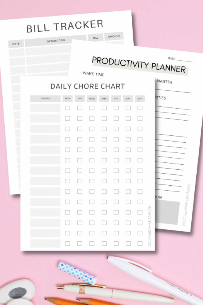 Daily Chore Chart