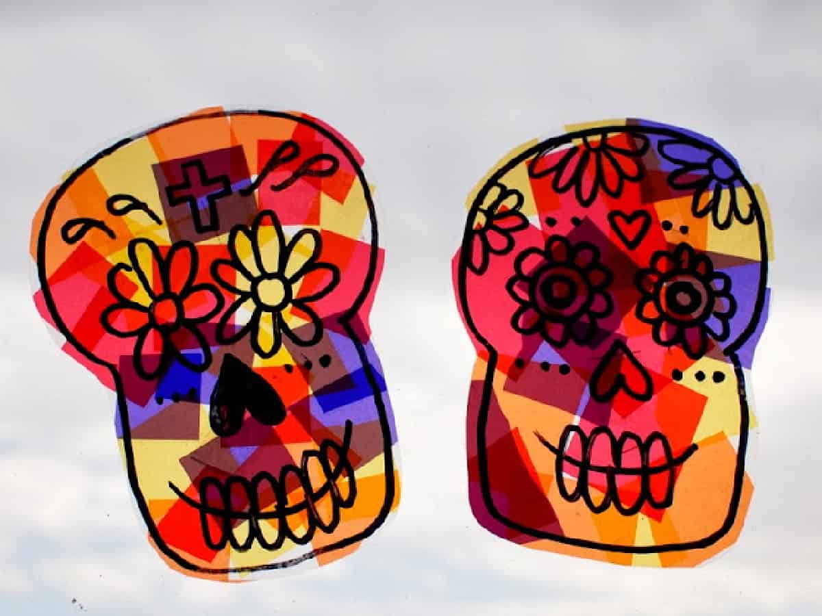day of the dead window cling
