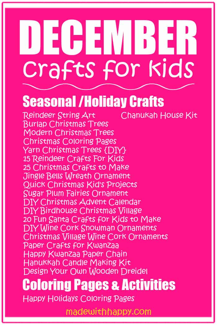 December Crafts For Kids