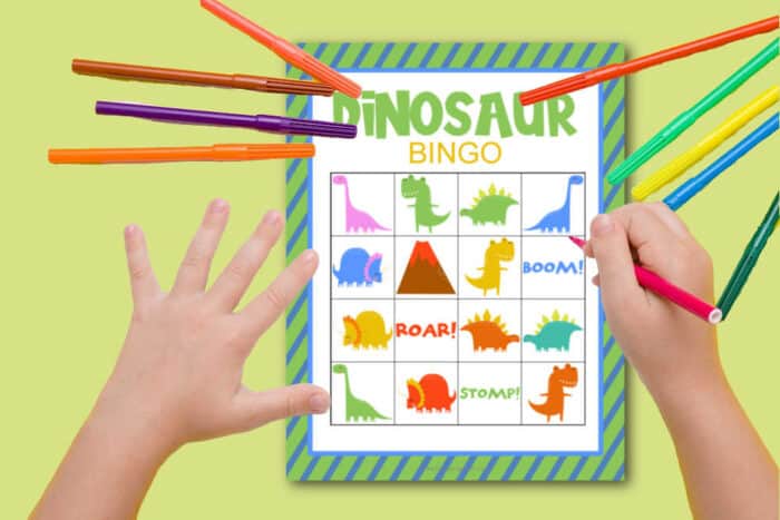 WERNNSAI Watercolor Dinosaur Birthday Bingo Game - 24 Players Dinosaur  Party Games for Kids Boys Birthday Party Supplies Dino Theme Bingo Game  Playing Cards for School Classroom Family Activities