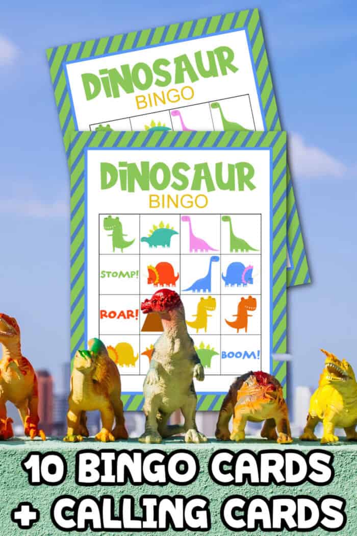 10 dinosaur bingo cards