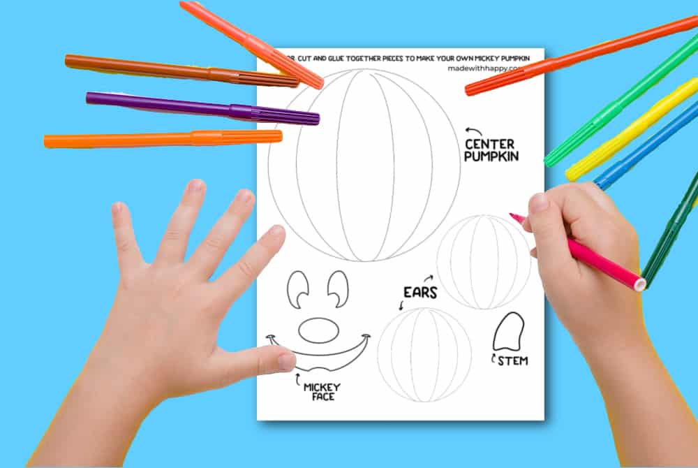 Disney Mickey Mouse Pumpkin Coloring