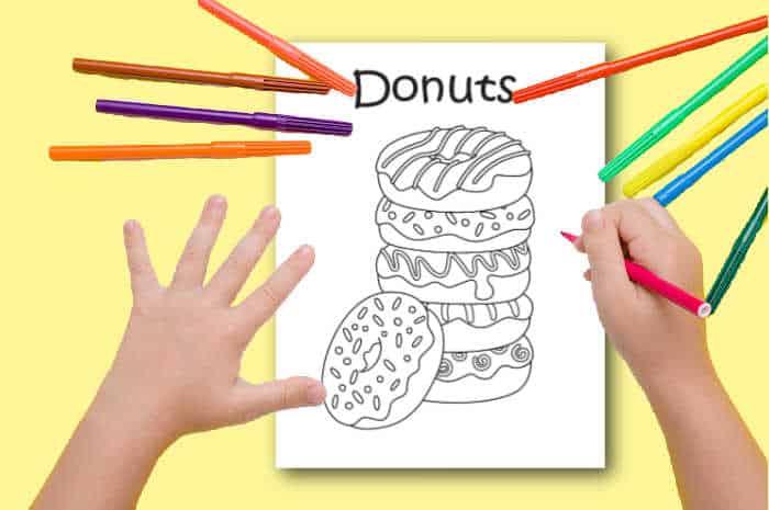 donut coloring sheet