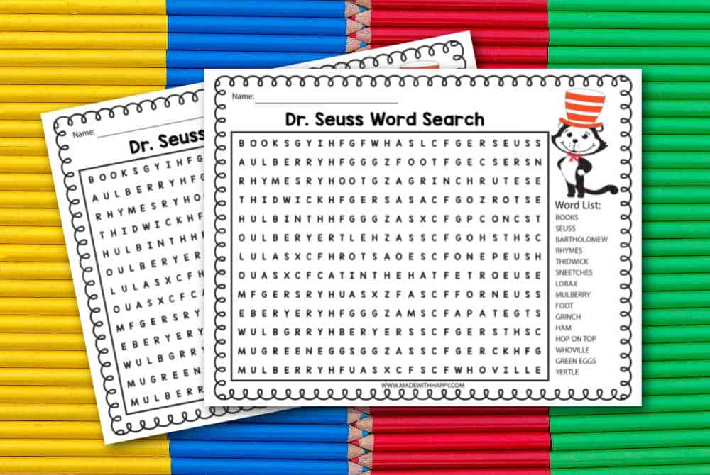 Dr. Seauss Word Search