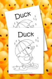Free Printable Duck Coloring Page - Made with HAPPY