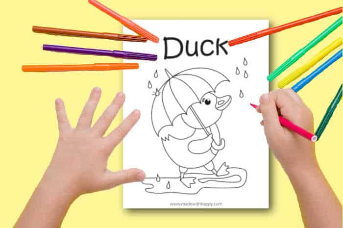 duck color pages