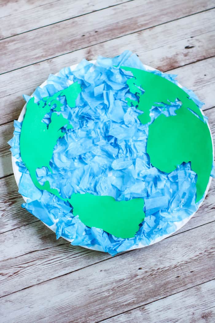 paper plate with world map