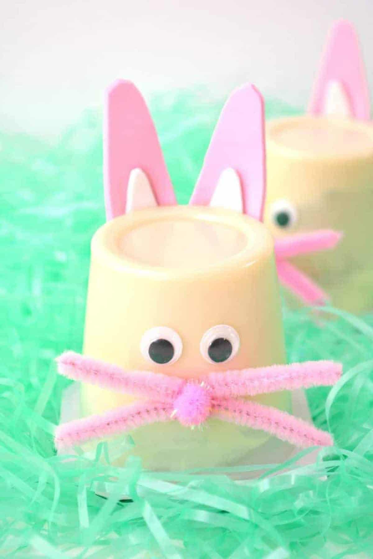 Easter Bunny Pudding Cup Craft
