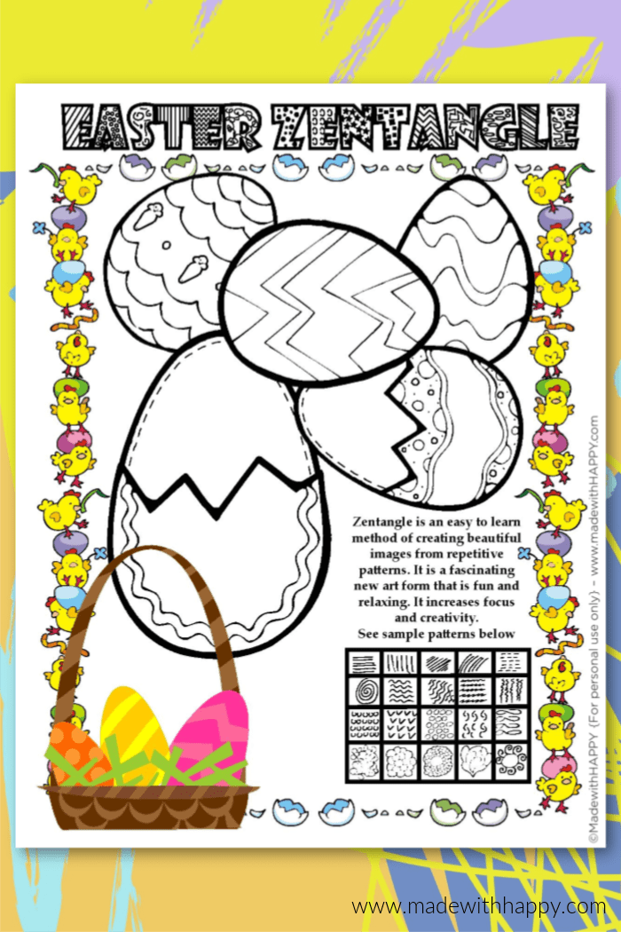 Printable Easter Eggs Coloring Page