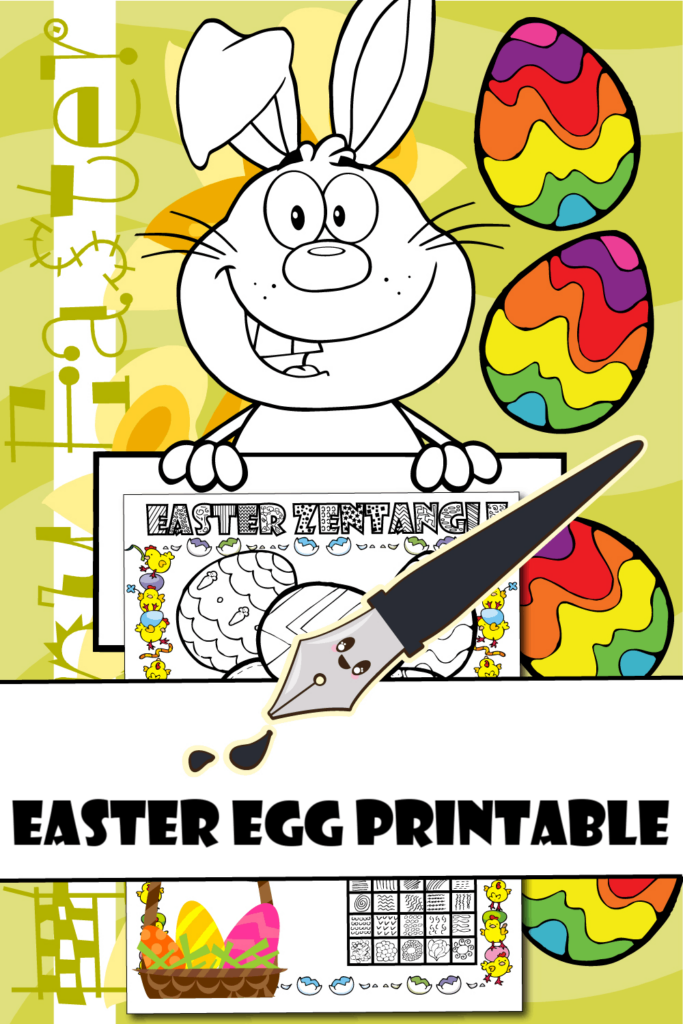 Easter Egg Printable with Easter Bunny