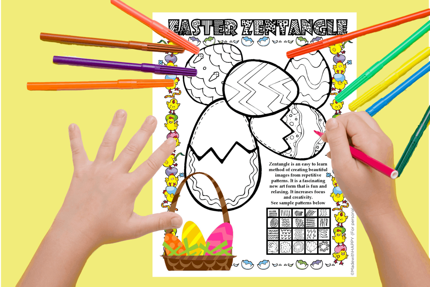 Free Easter Egg Coloring Page
