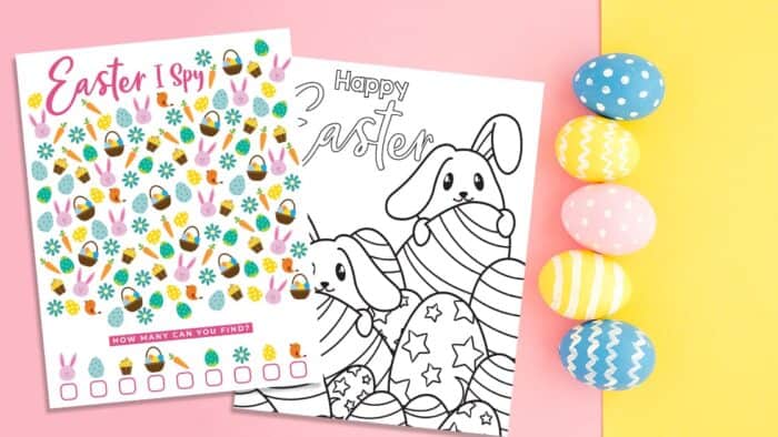 Easter I Spy and Coloring Pages