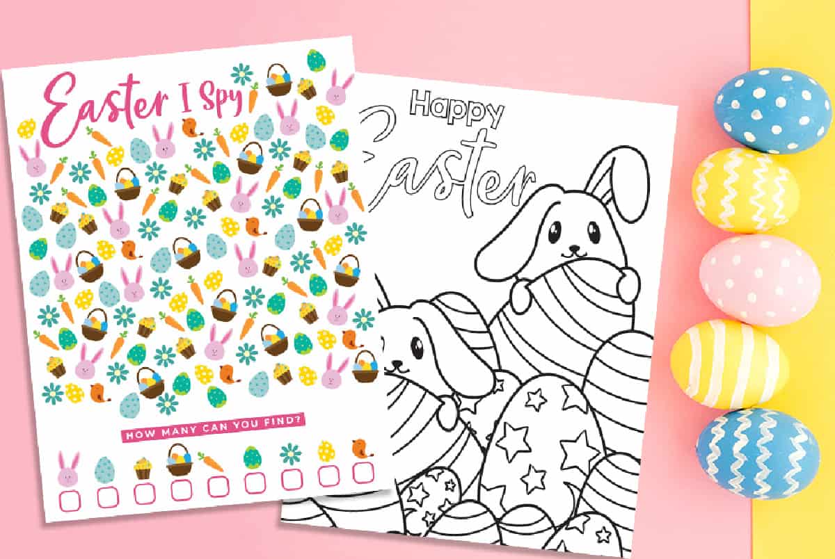 Easter ISpy Coloring Pages