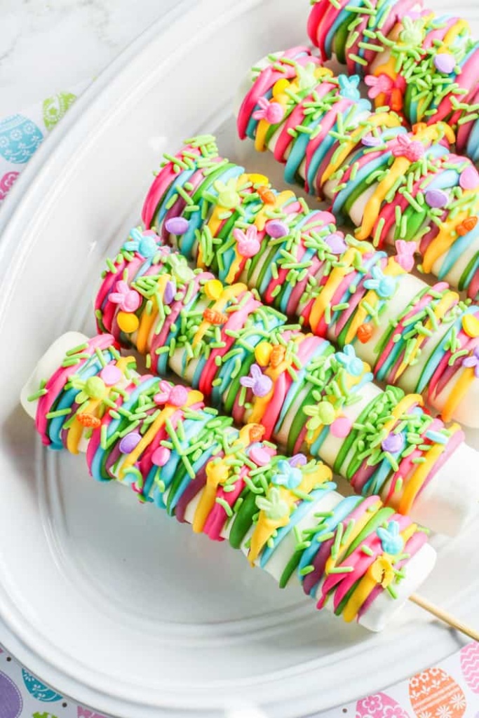 Sprinkle Covered Marshmallow Pops