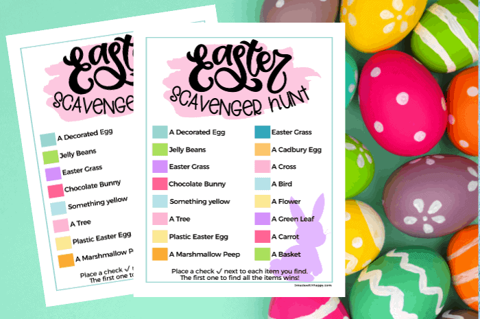 FREE Printable Easter Scavenger Hunt - Made with HAPPY