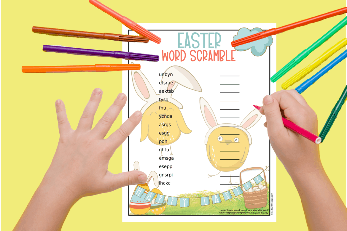 Free Easter Word Scramble Printable For Kids of All Ages