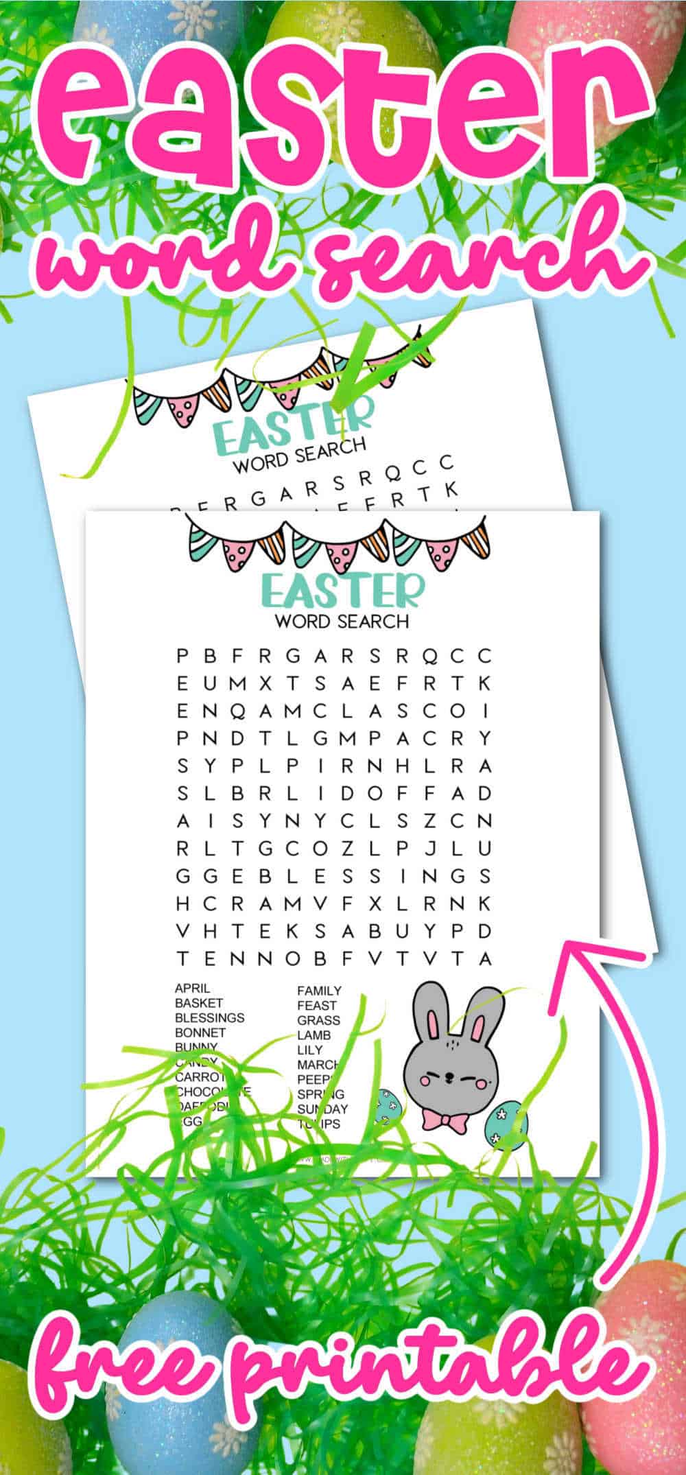 free printable easter word search