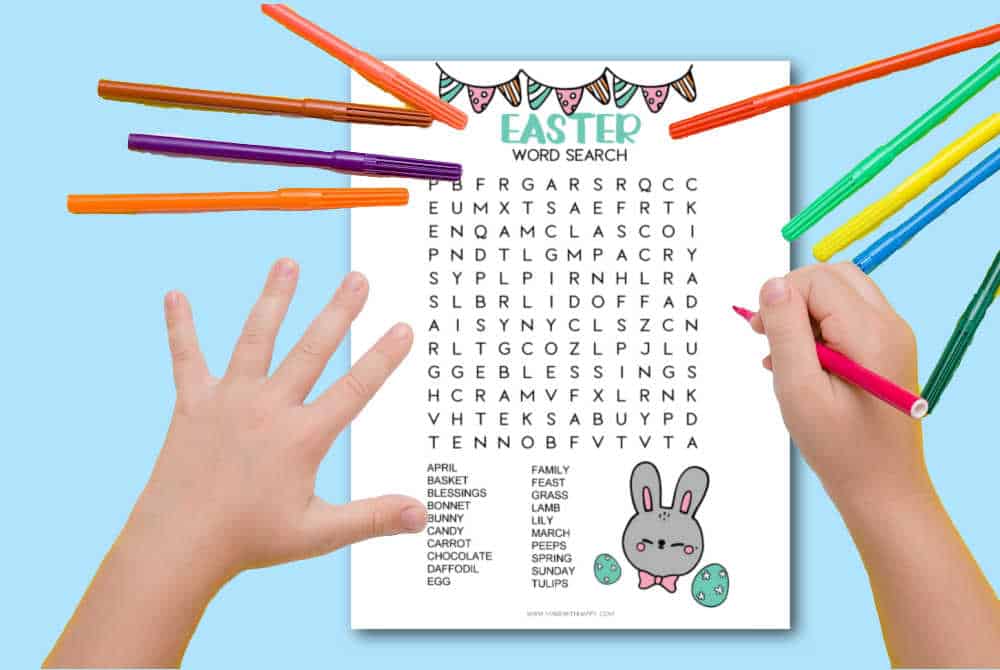 easter word search for kids