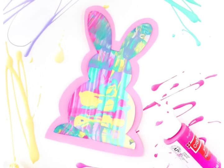 Easter bunny scrape art