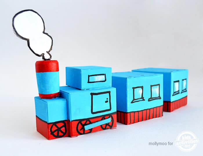 Cardboard Box Train