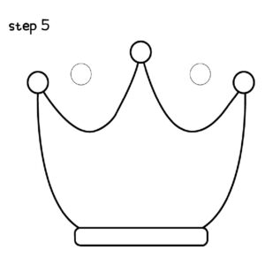 easy crown drawing step 5