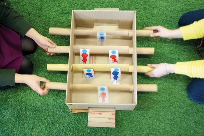 Cardboard Foosball Table