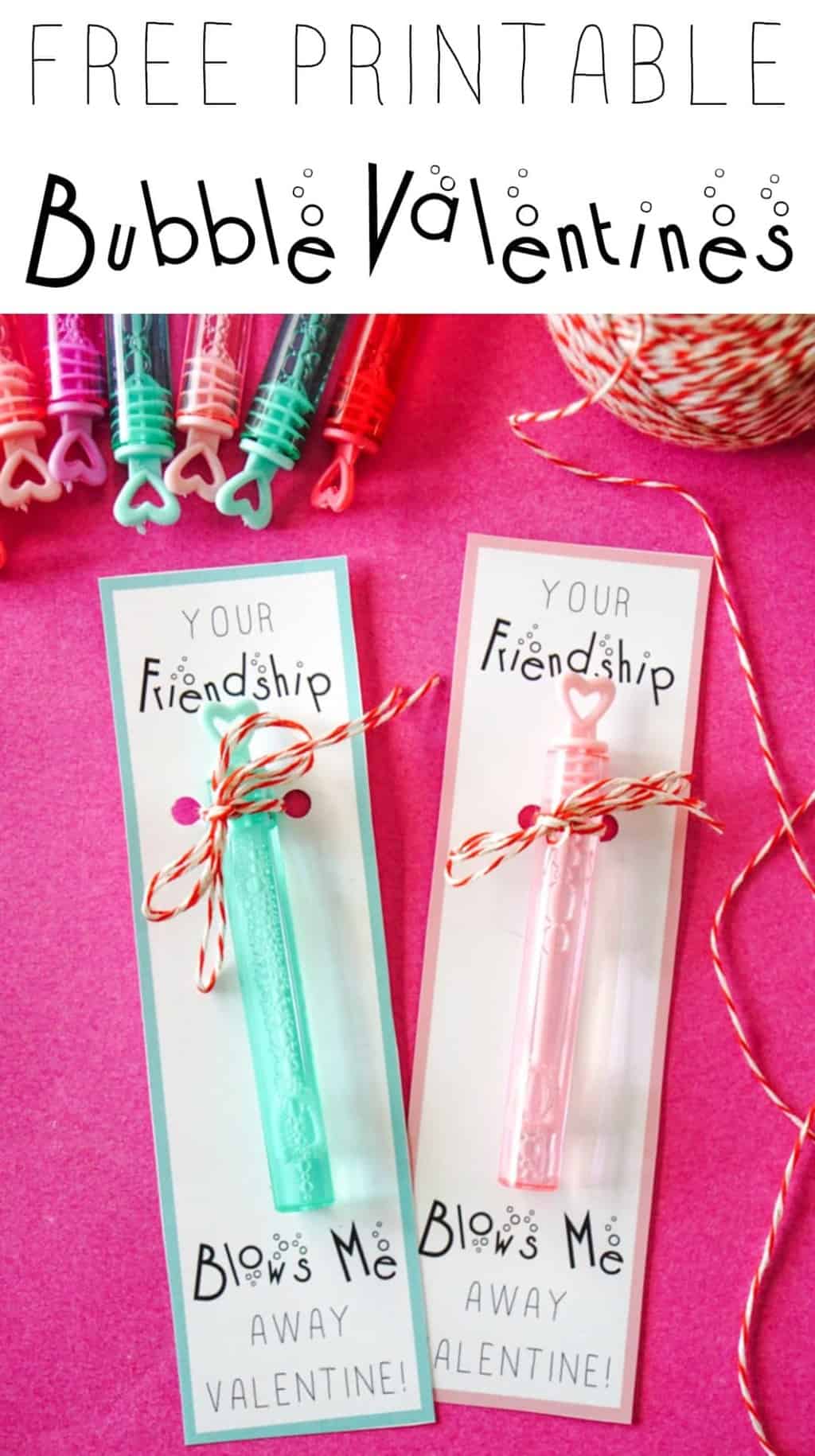 Free Bubble Valentine Printable - Made with HAPPY
