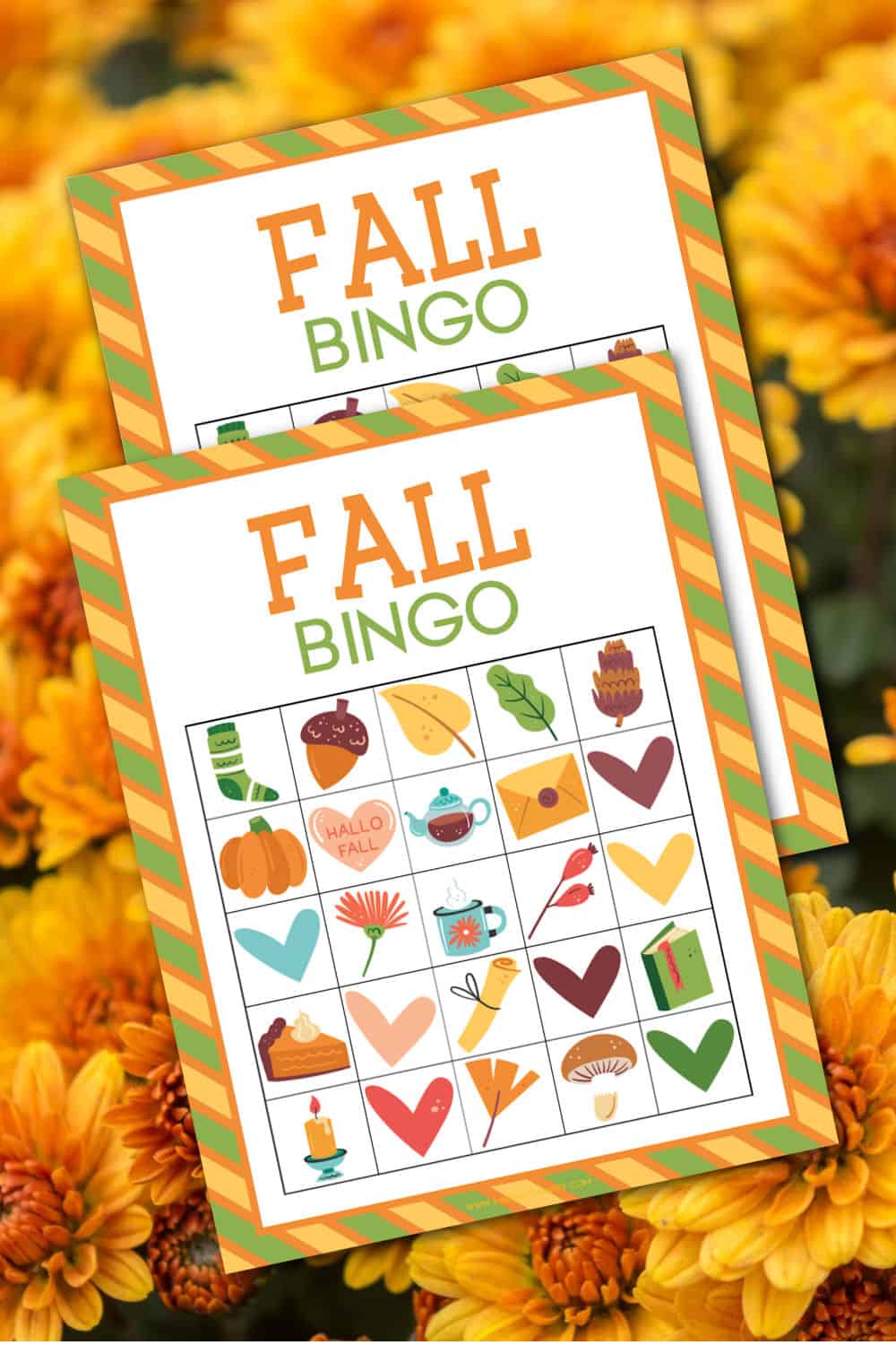 printable fall bingo cards full of autumn