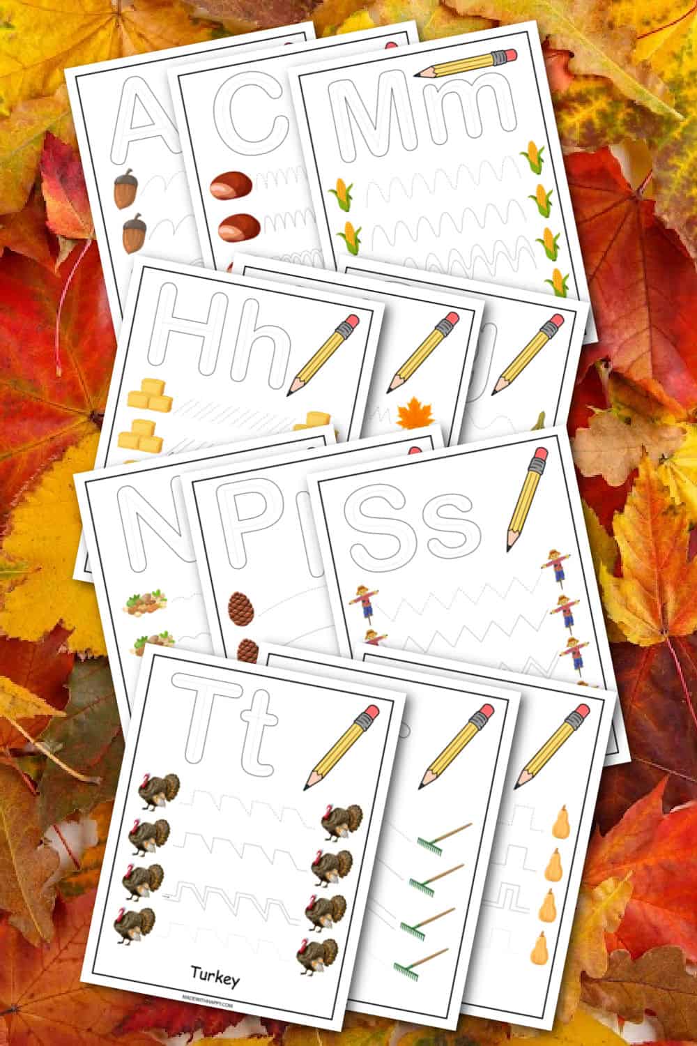 Fall Printable Tracing Worksheets