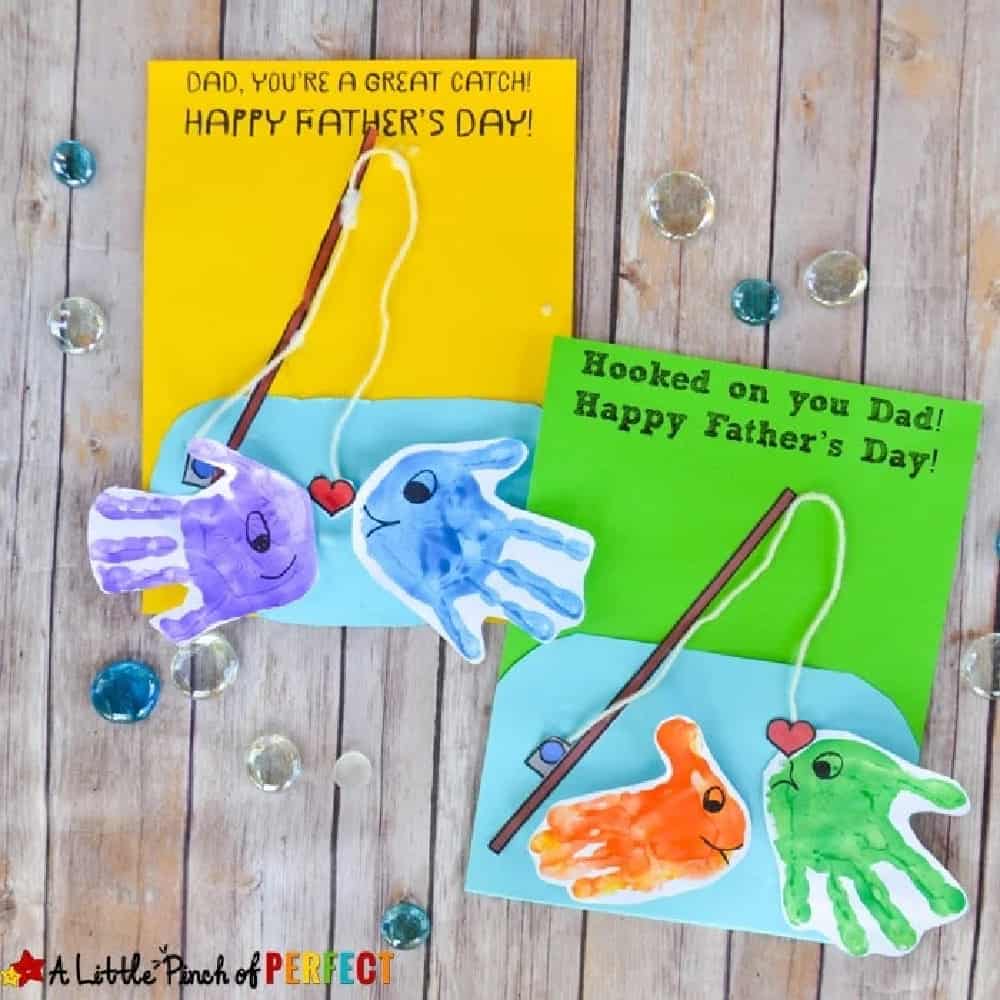 Father's Day Fishing Handprint Card