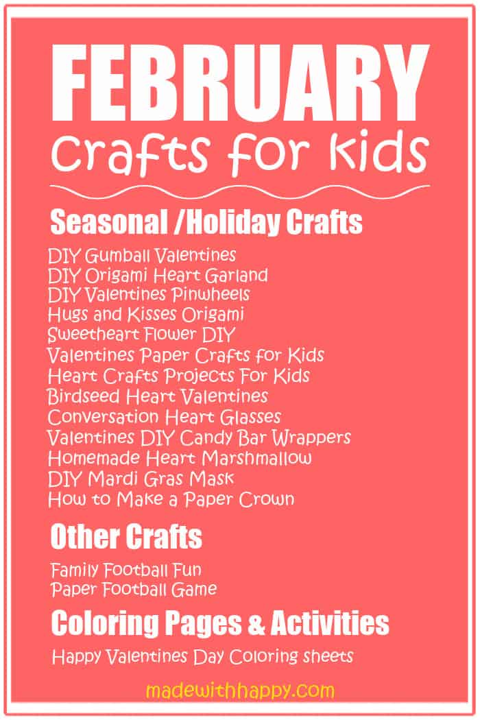 February Crafts For Kids
