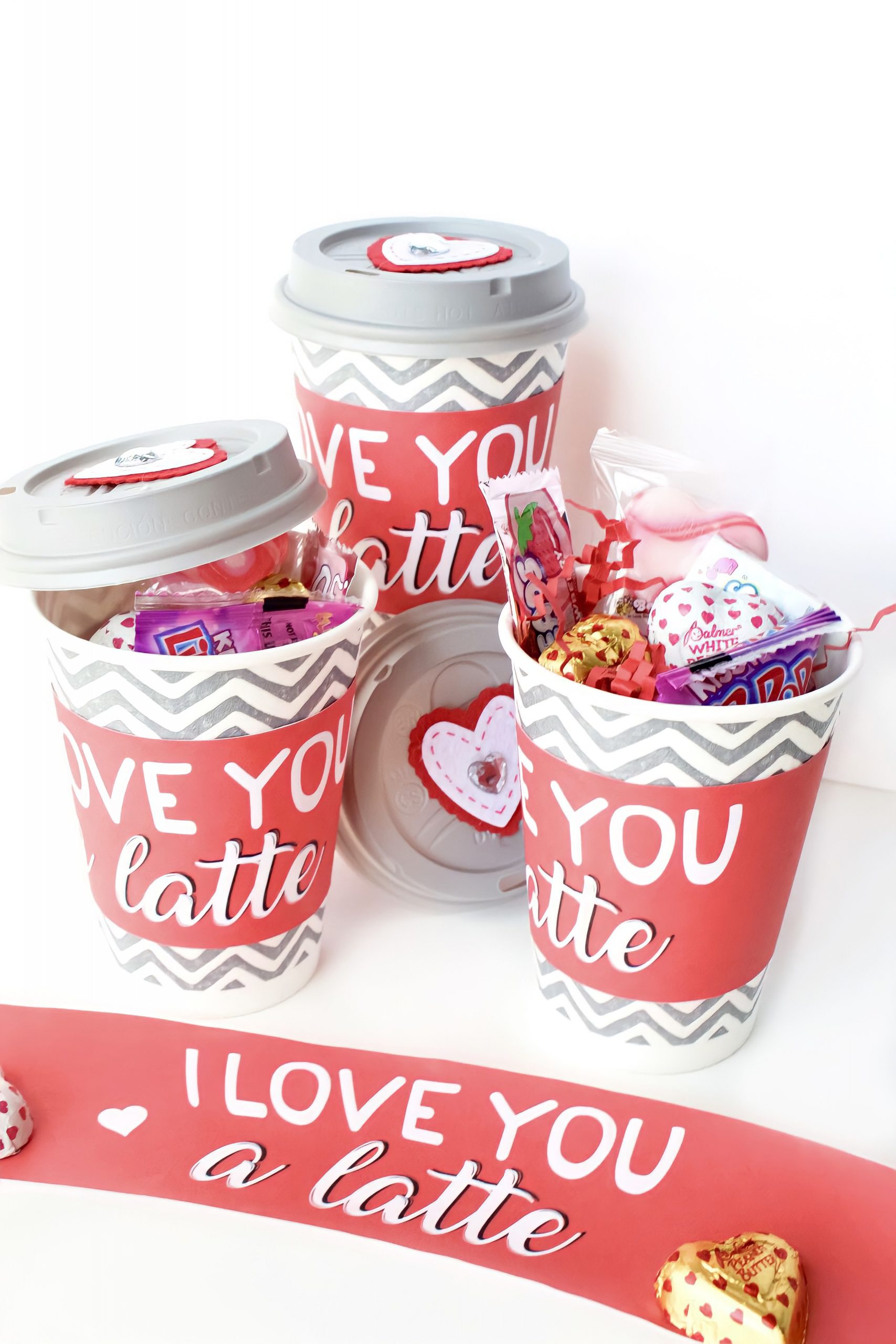 love you a latte coffee cup sleeve gift idea