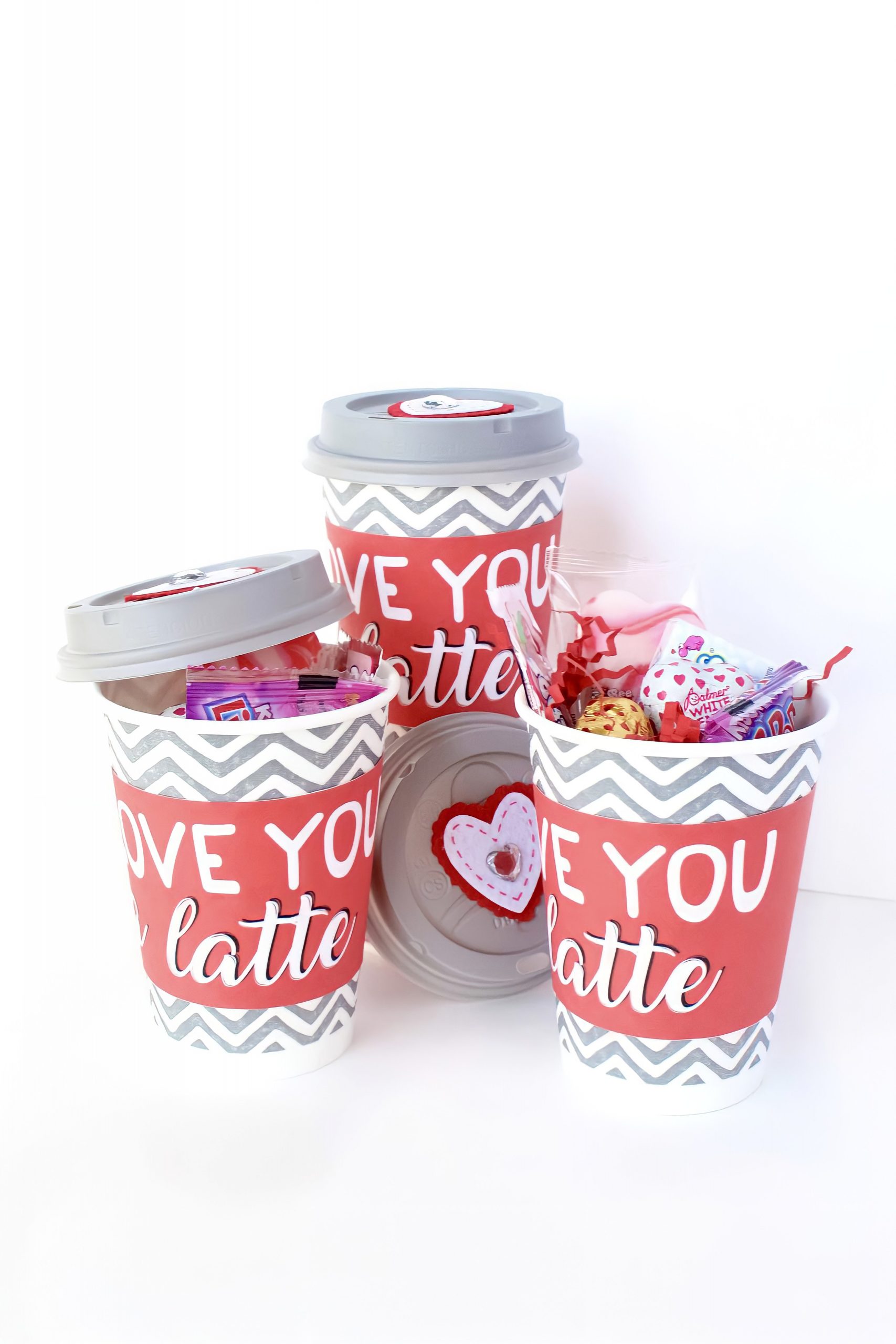 Free Printable Coffee Cup Sleeve Valentine: I Love You a Latte
