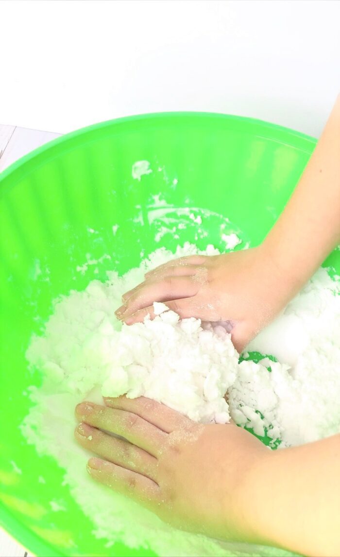 2-Ingredient Fake Snow Recipe - Engaging Littles