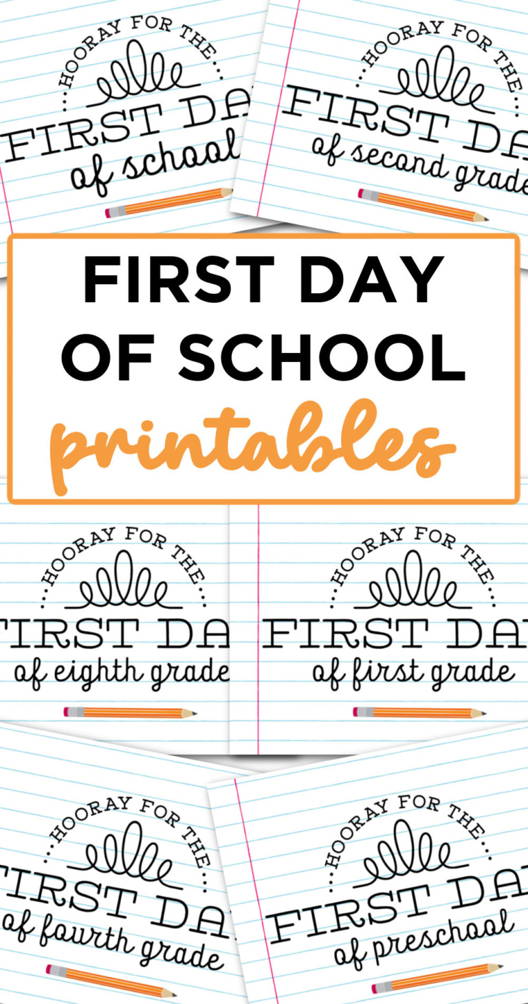 First Day of School Signs - Free Printables for the Perfect Photos
