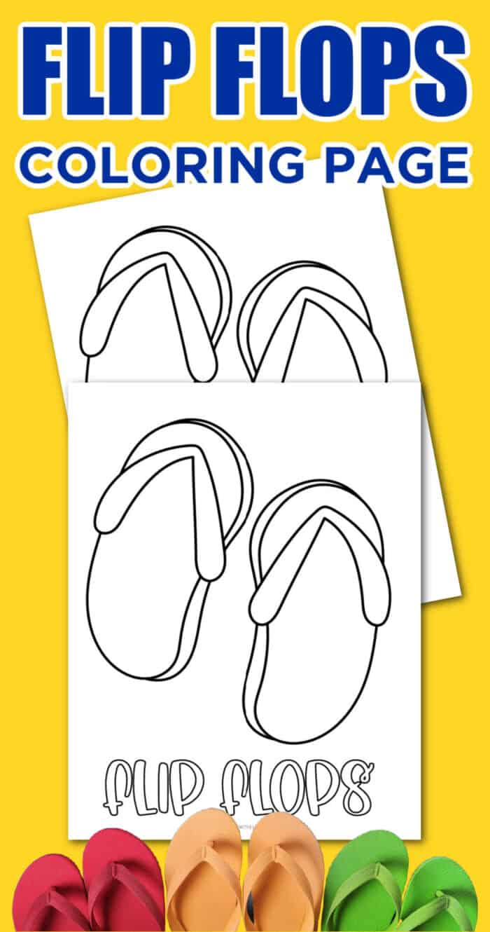 Flip Flop Coloring Pages Free