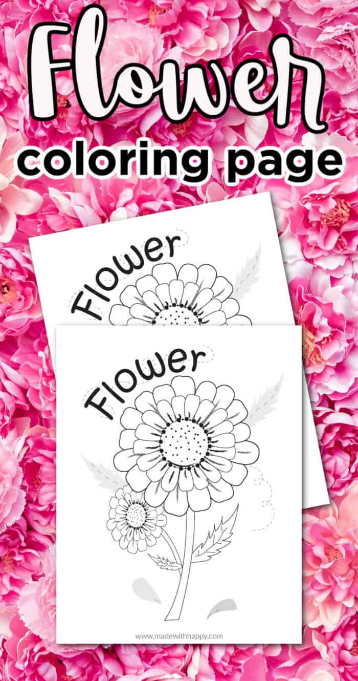 coloring pages flowers easy