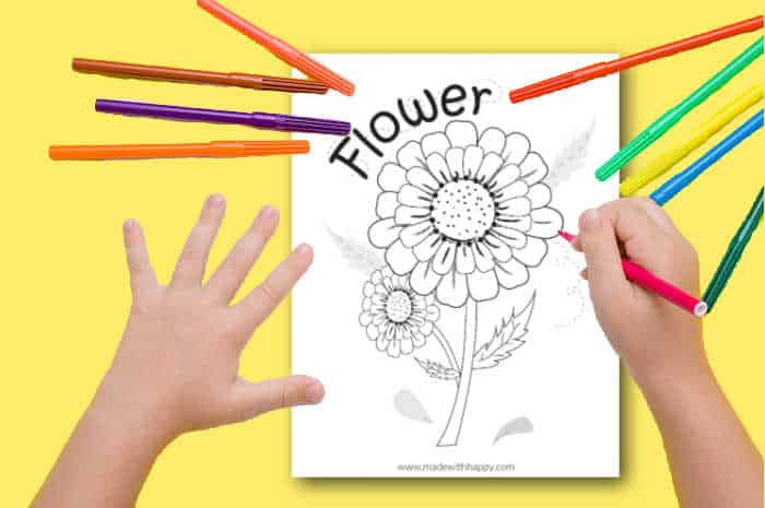 coloring pages flowers free