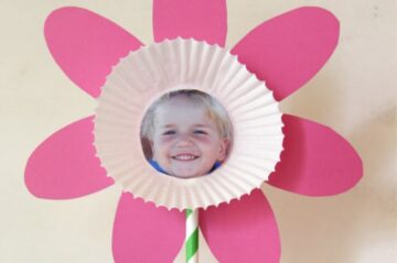 Flower Craft for Kids with Free Printable Flower Template