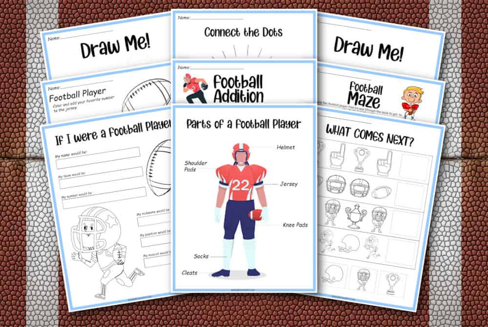 kids football printables