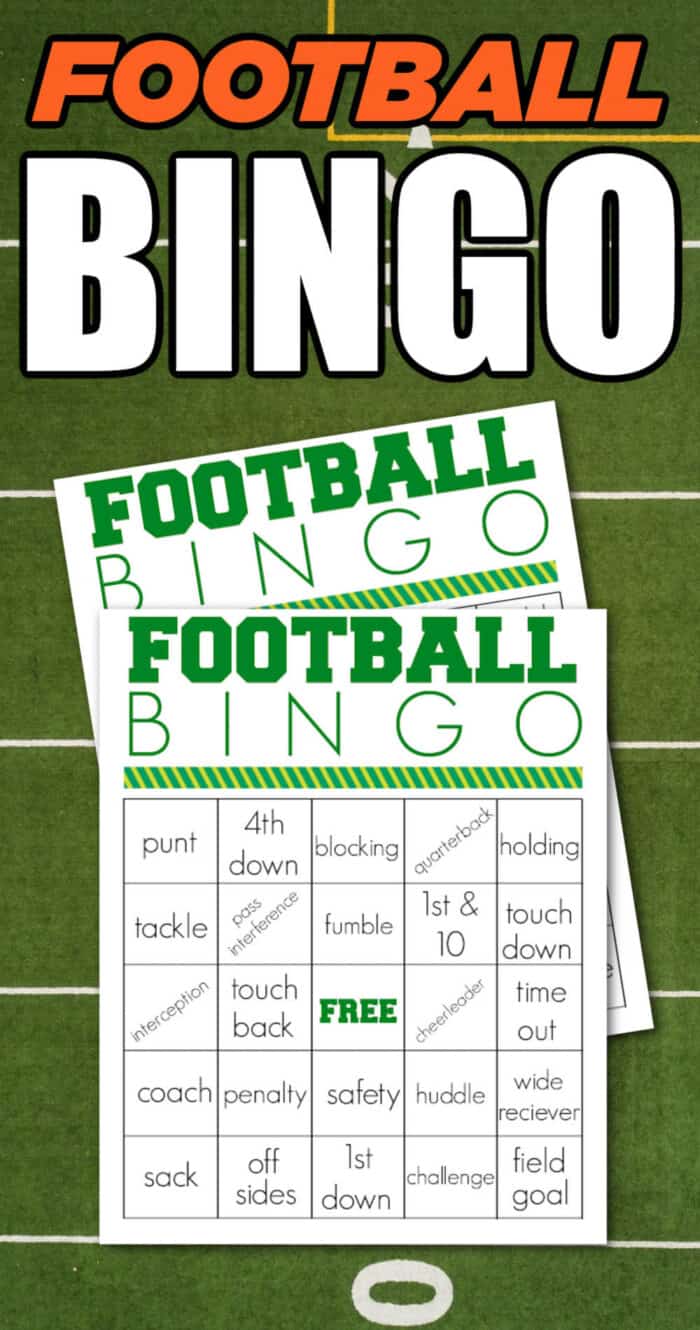 Free Printable Football Bingo Cards Game Day Football Game