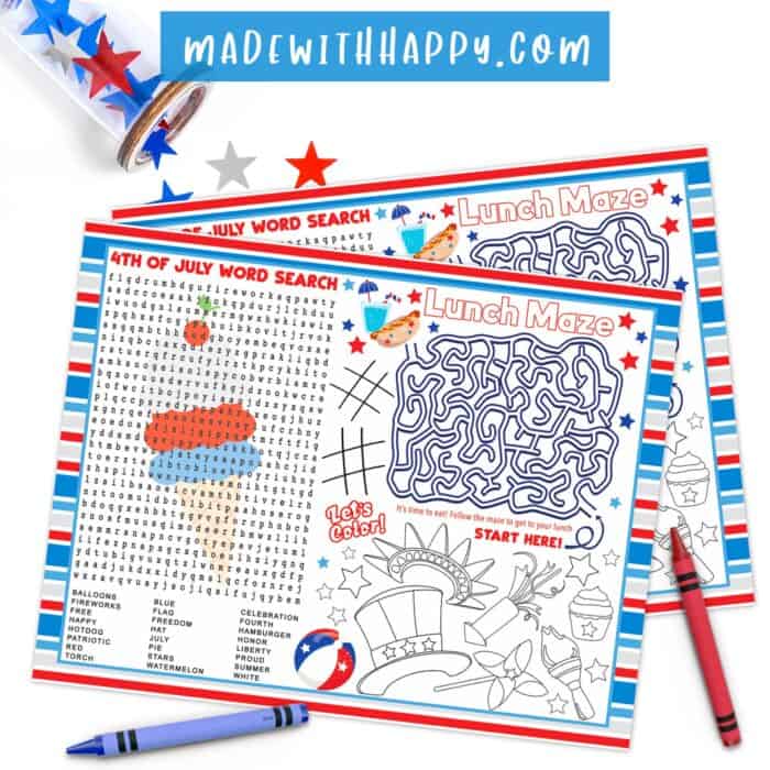 4th of July Printable Games