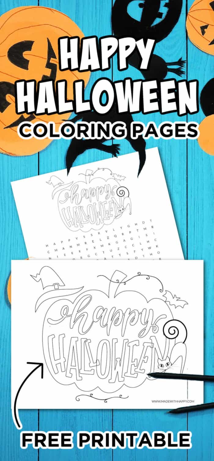 Free Happy Halloween Coloring Pages