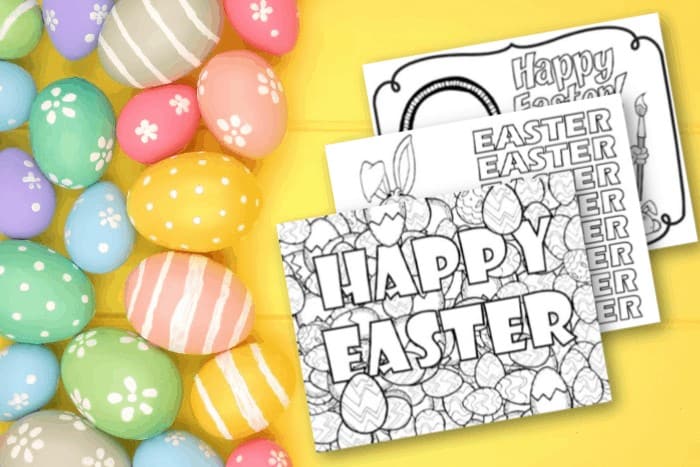 Happy Easter Coloring Page Printable