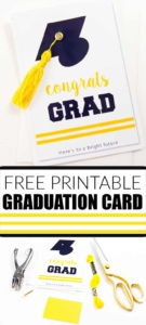 FREE Printable Graduation Card with Tassel - Made with Happy