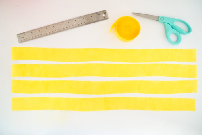 Four strips of Crepe Paper